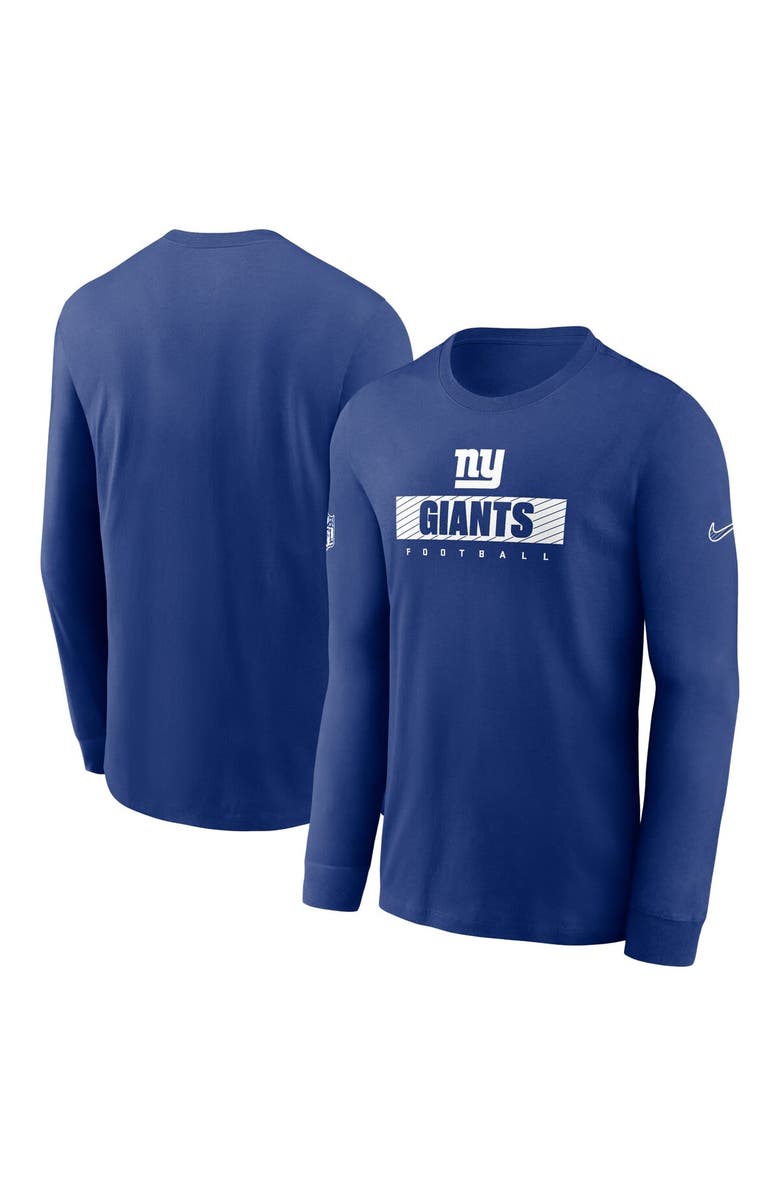 Nike Men's Nike Royal New York Giants Sideline Performance Long Sleeve T-Shirt, Alternate, color, Royal