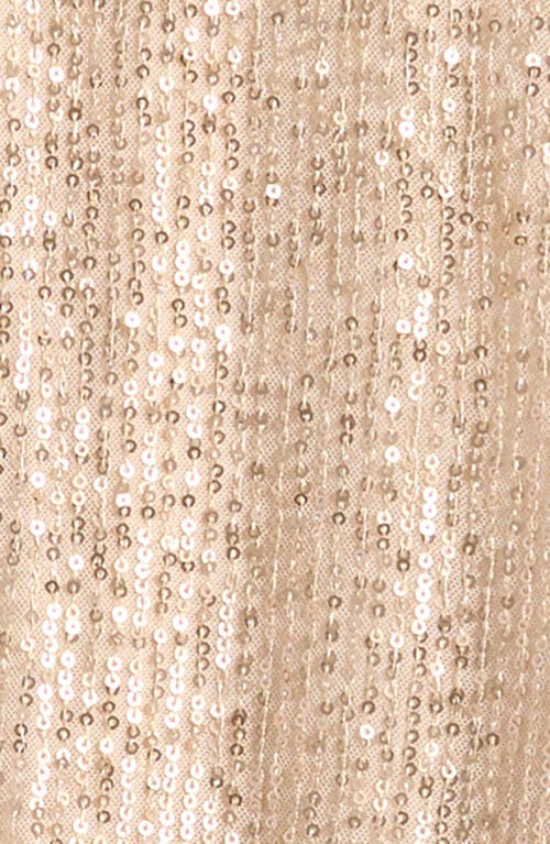 Ava & Yelly Kids' Sequin Mock Neck Jumpsuit In Brown