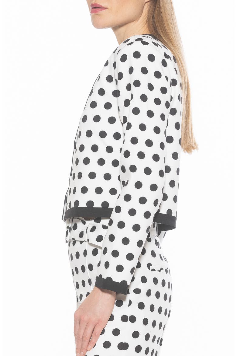 Rose Jacket, Alternate, color, BLACK WHITE POLKA DOTS