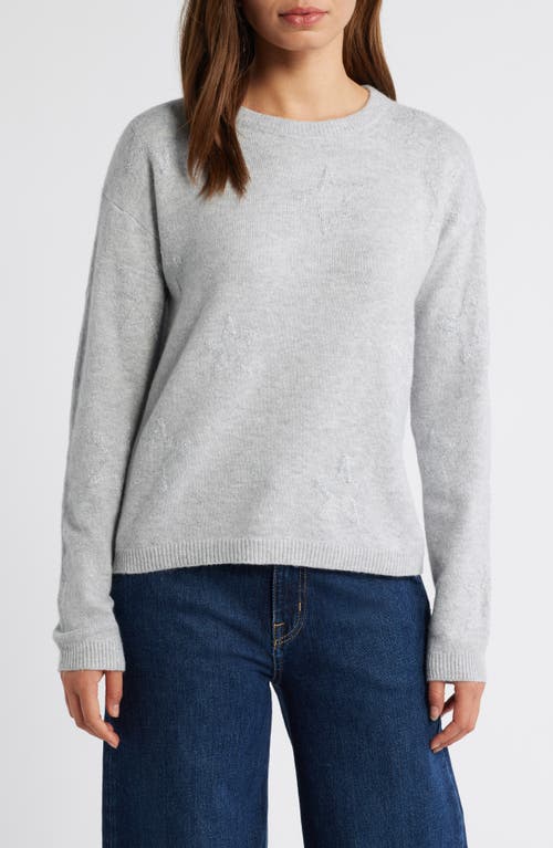 Caslonr Caslon(r) Star Jacquard Sweater In Grey Heather Sketched Star
