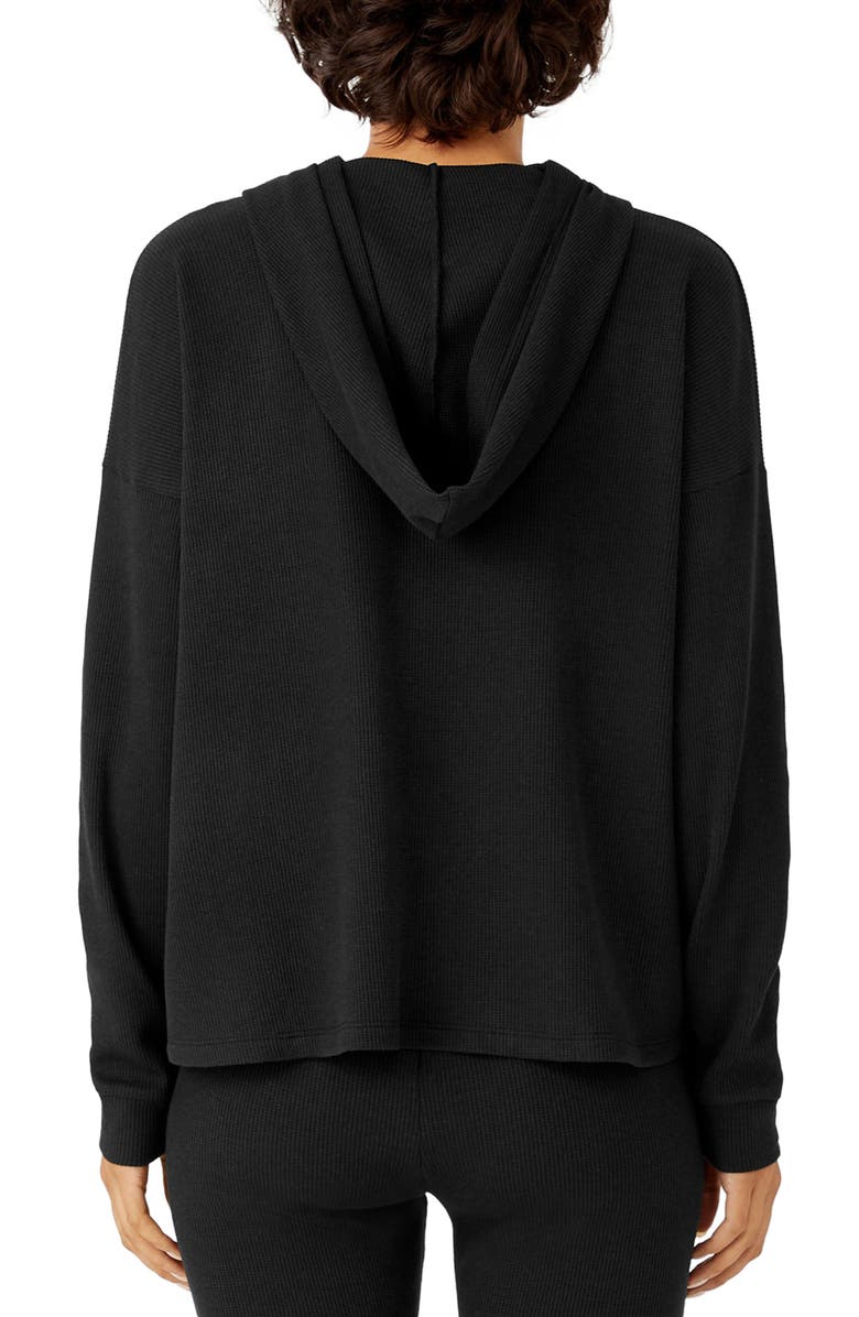 Eileen Fisher Boxy Waffle Weave Hoodie, Alternate, color, 