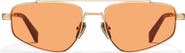 QUAY Pit Stop 56mm Aviator Sunglasses