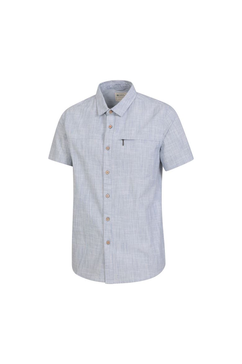 Coconut Slub Short-Sleeved Shirt, Alternate, color, Blue