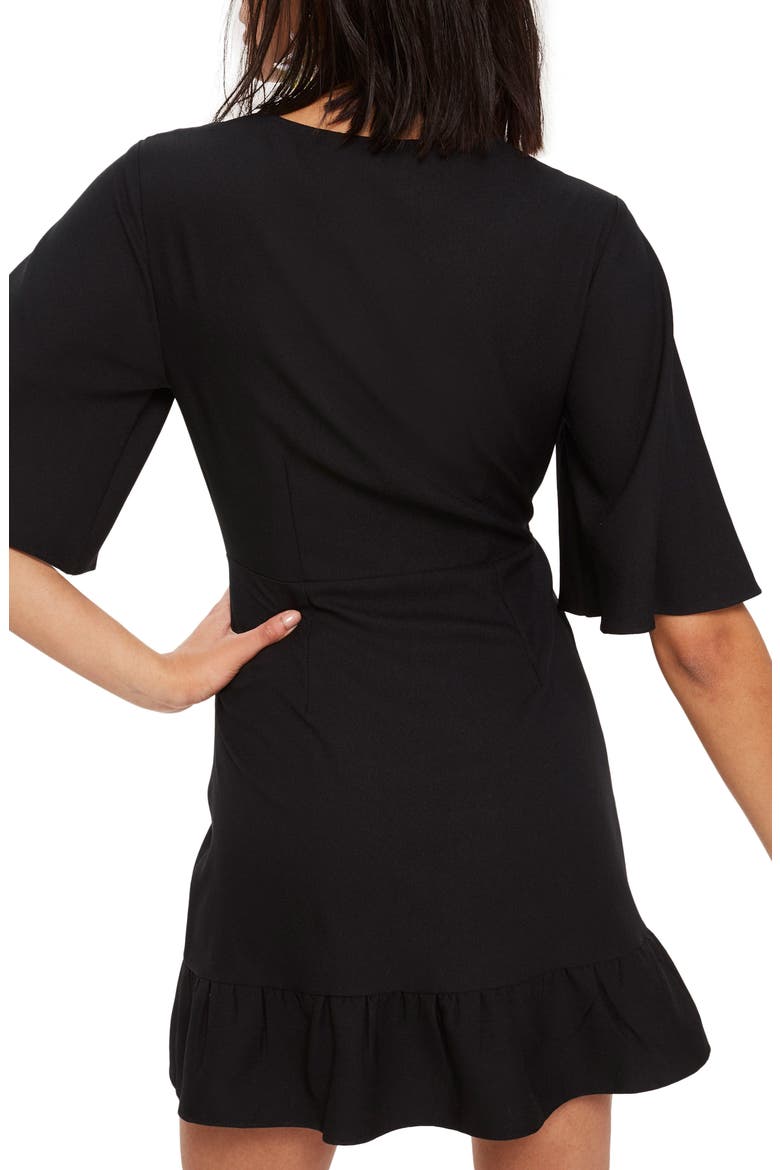 Ruffle Minidress, Alternate, color, BLACK