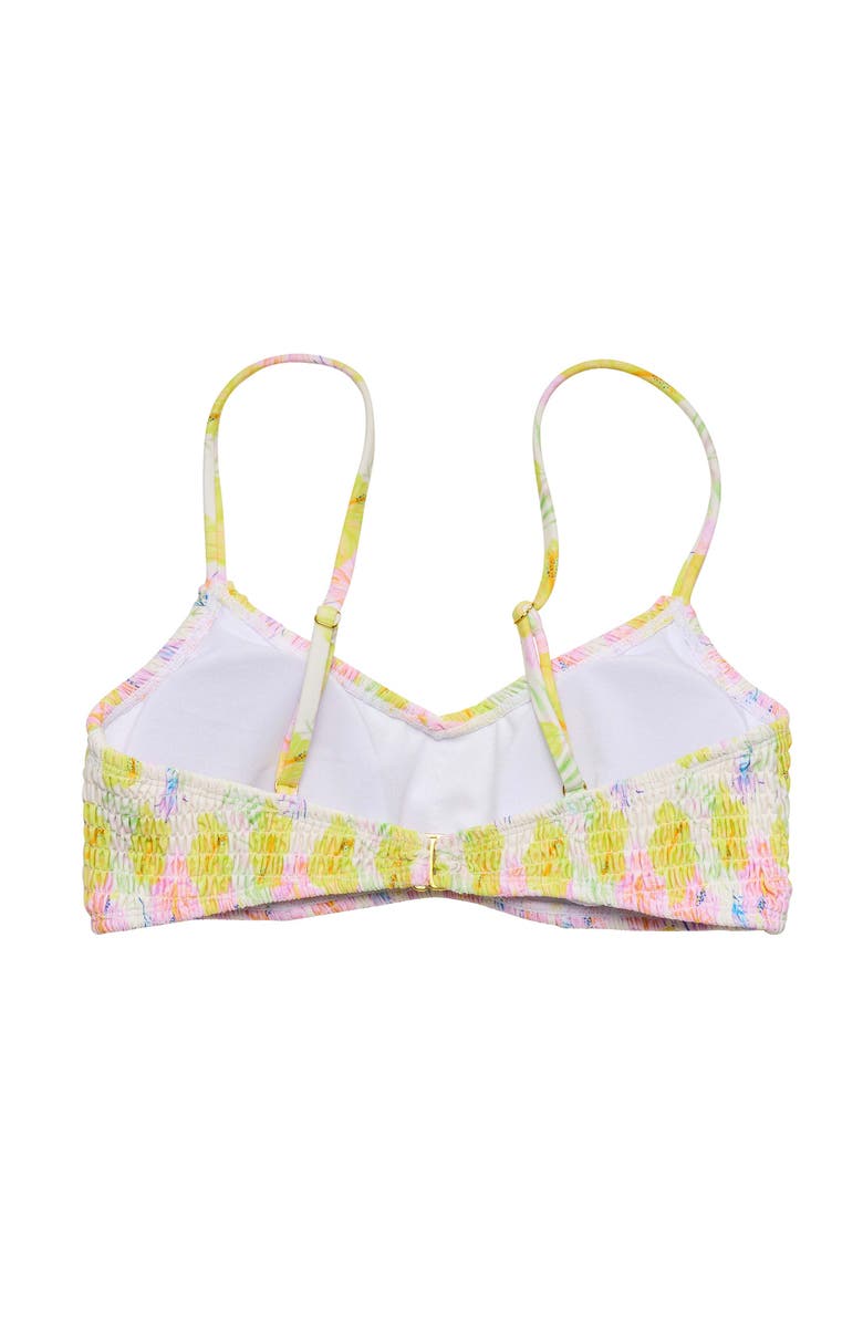 Snapper Rock Shirred Bikini Top, Alternate, color, Aloha Vacay