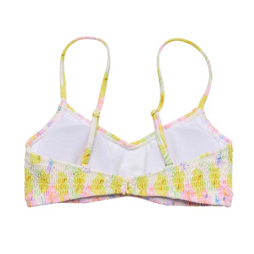 Snapper Rock Shirred Bikini Top In Multi
