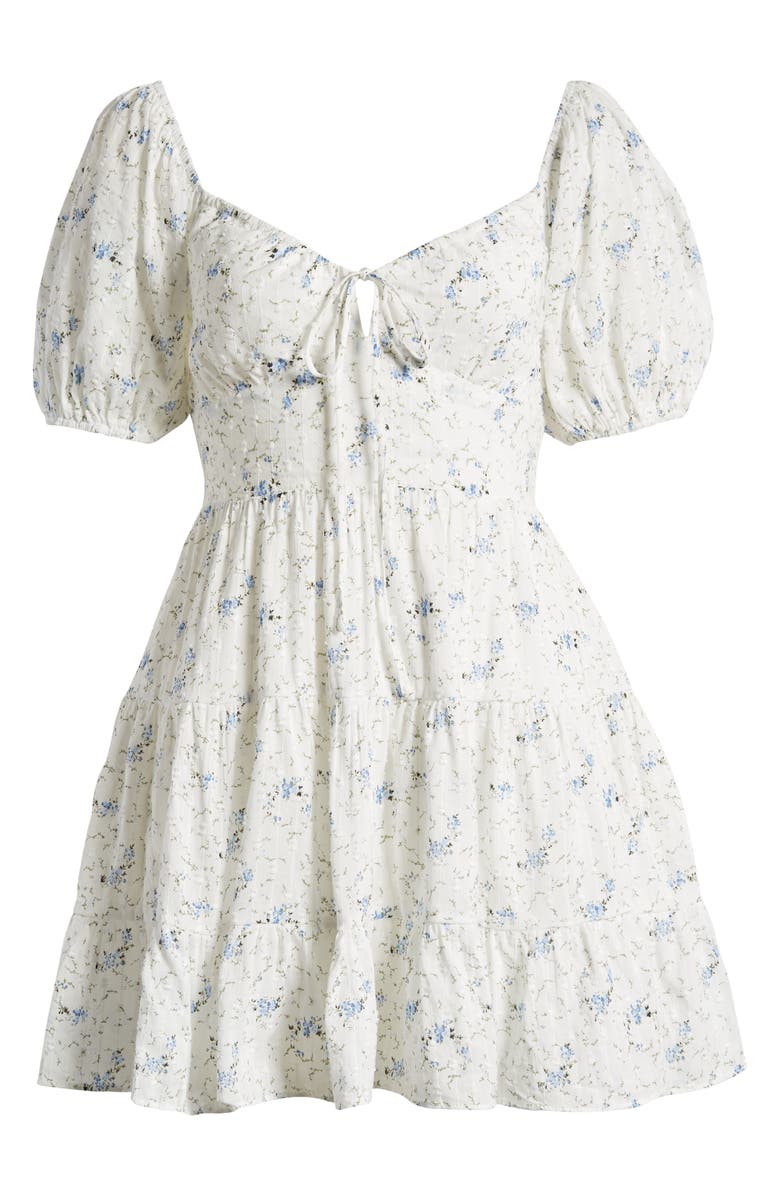 All in Favor Floral Cotton Minidress, Alternate, color, 