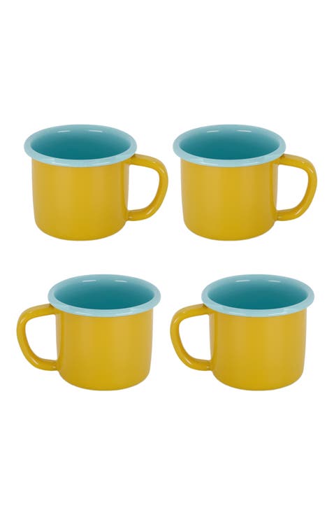 Two Tone Enamel Mug - Set of 4
