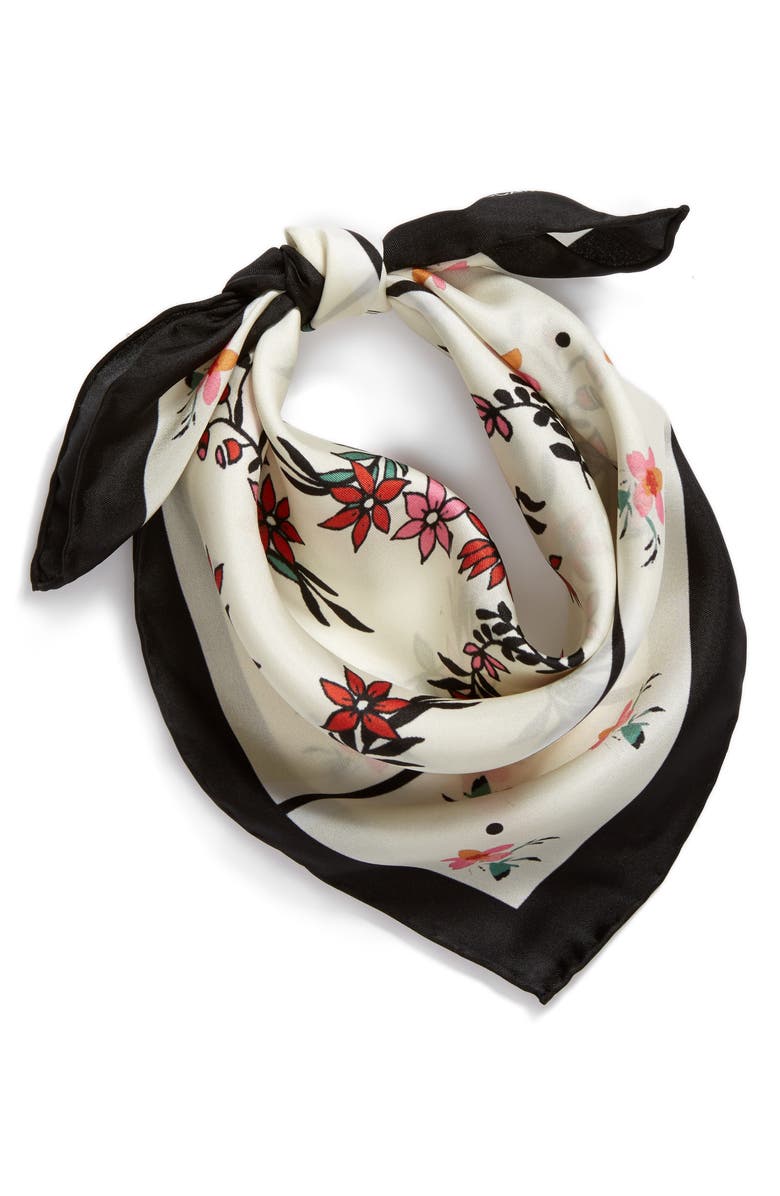 Rebecca Minkoff Twilight Floral Silk Bandana, Alternate, color, 