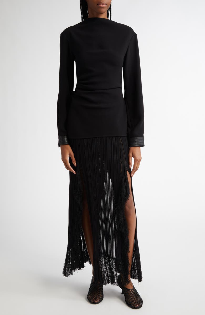 Proenza Schouler Alexis Asymmetric Ruched Double Crepe Top, Alternate, color,