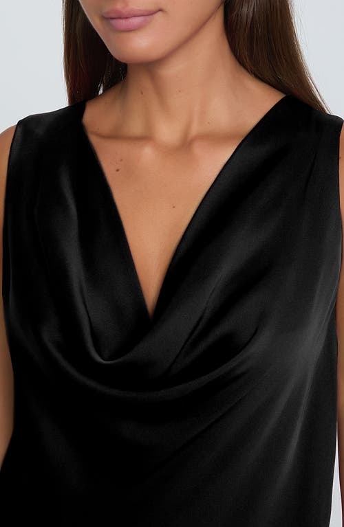 Elie Tahari The Jane Cowl Neck Tank In Noir