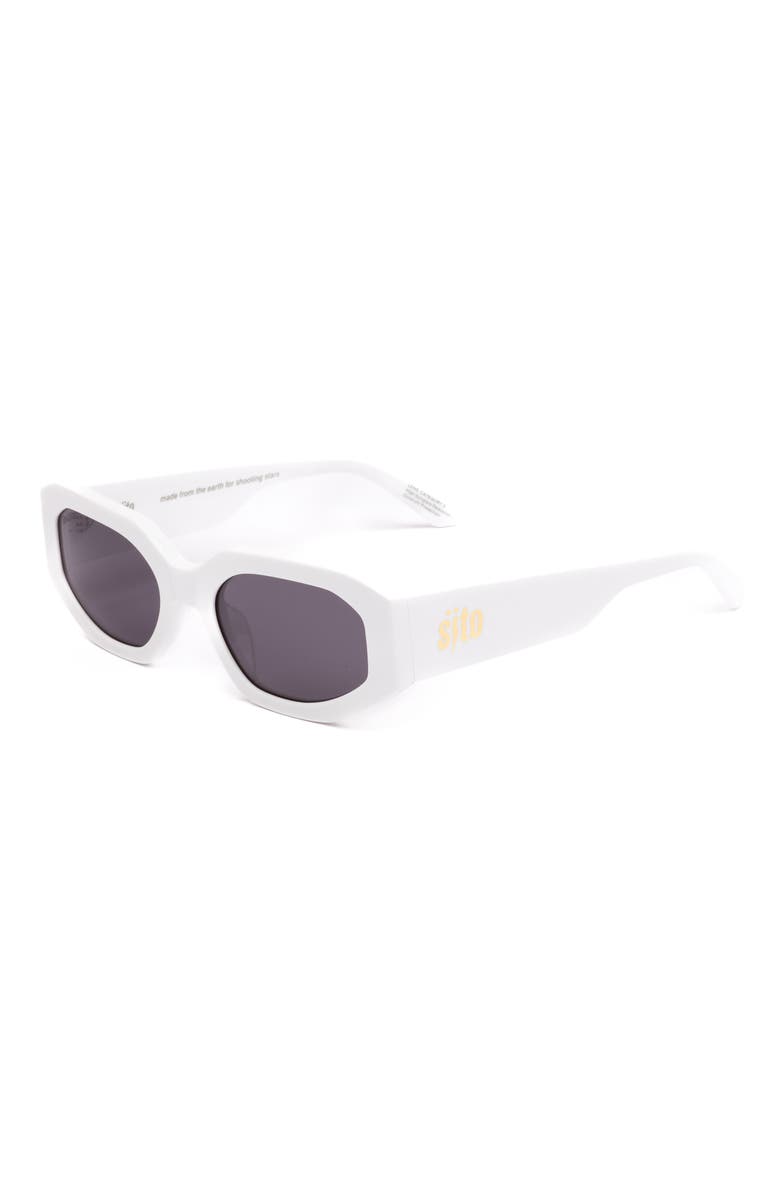 Sito Shades Juicy 55mm Polarized Square Sunglasses, Alternate, color, White