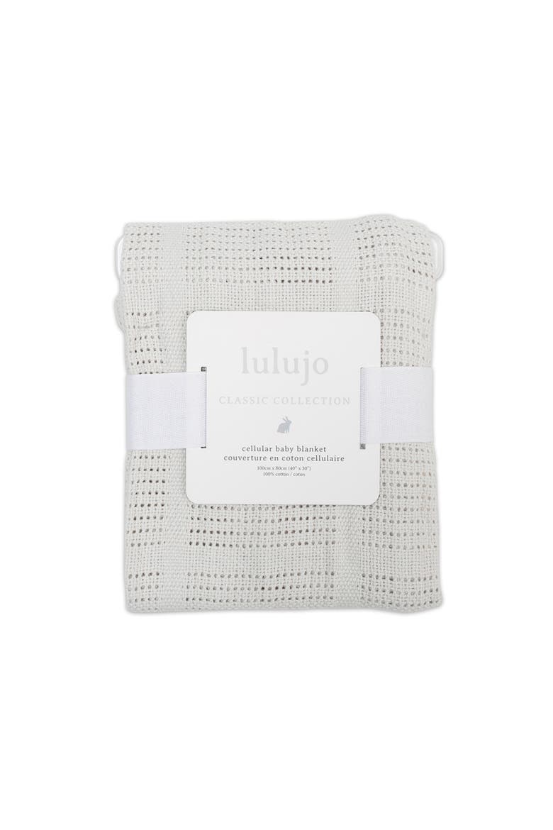 Knitted Cellular Blanket, Alternate, color, Grey