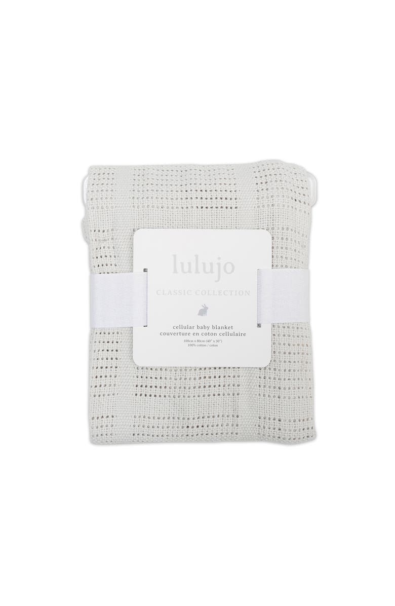 Lulujo Knitted Cellular Blanket, Alternate, color,