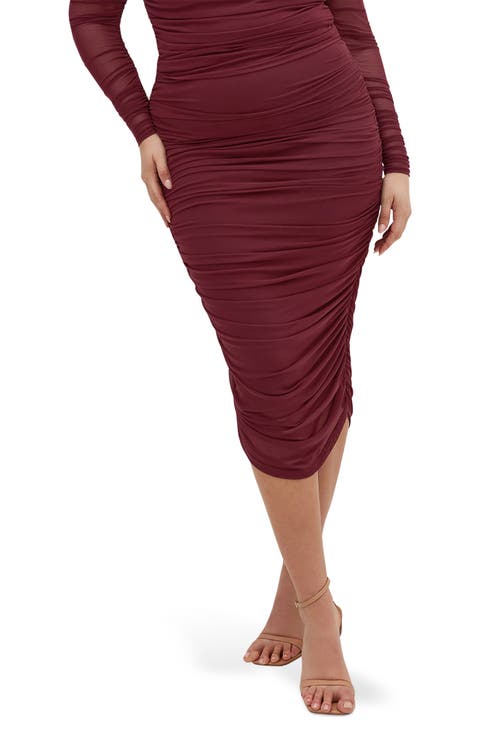Anastasia Ruched Midi Skirt