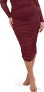 City Chic Anastasia Ruched Midi Skirt