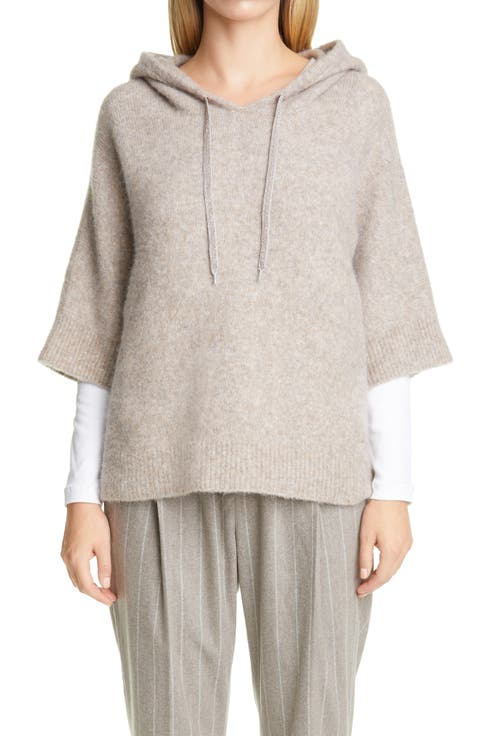 Wool & Alpaca Blend Bouclé Hoodie