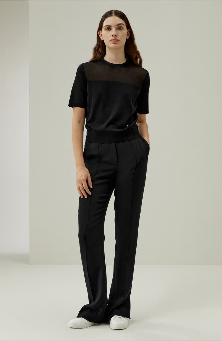 Lilysilk Sophisticated Dual-Knit Silk T-Shirt, Alternate, color,