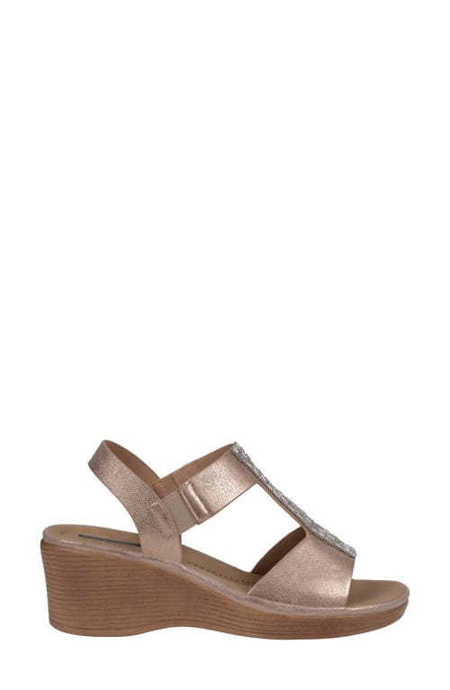 Gc Shoes Elissa Wedge Sandal In Rose Gold