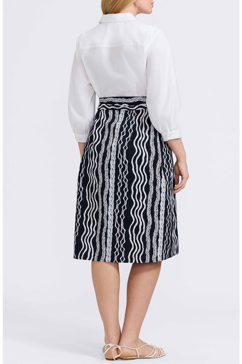 Esther Belted Braid Print Shirtdress, Alternate, color, WHITE/ BLACK