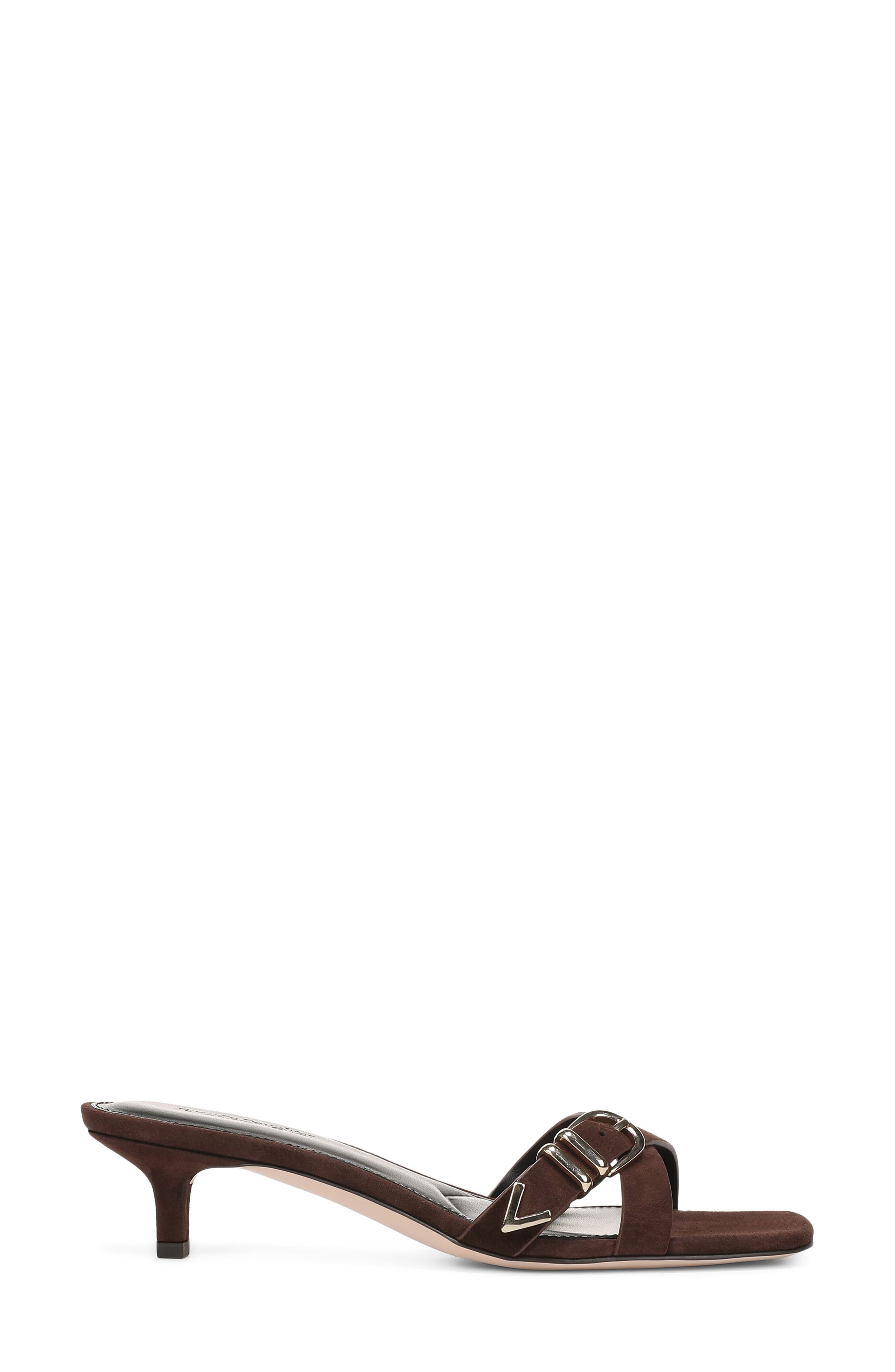 Shiloh Kitten Heel Sandal, Alternate, color, COFFEE SUEDE