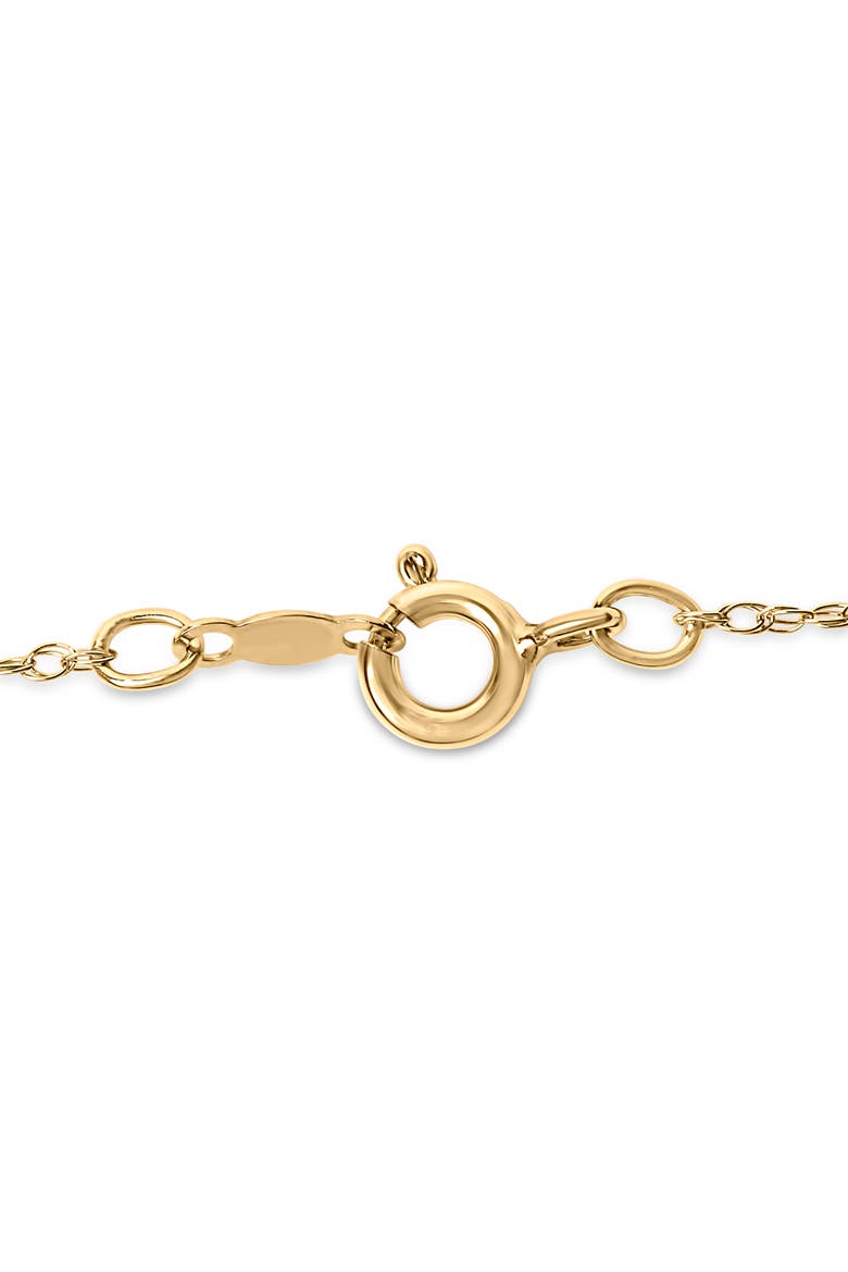 14K Yellow Gold Plated Silver 1/3 Cttw Diamond Evil Eye Station Bracelet, Alternate, color, Yellow Gold over Silver