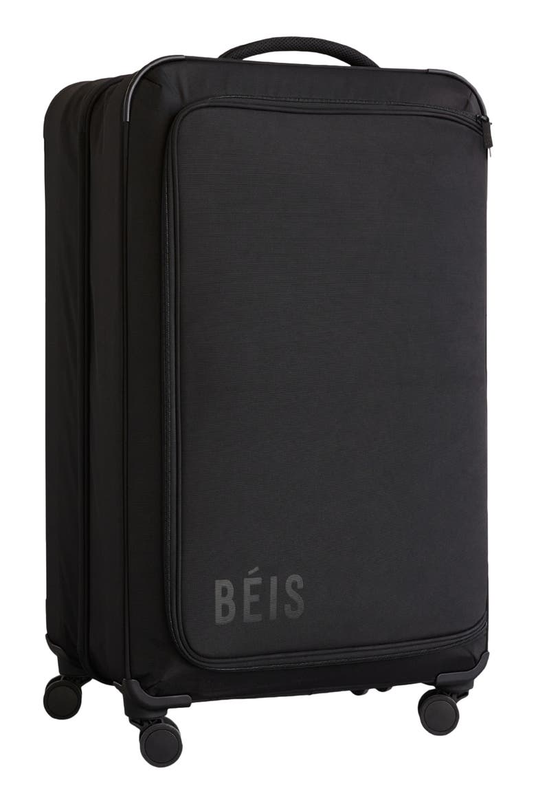 29-Inch Soft Sided Collapsible Spinner Check-In Luggage, Alternate, color, BLACK