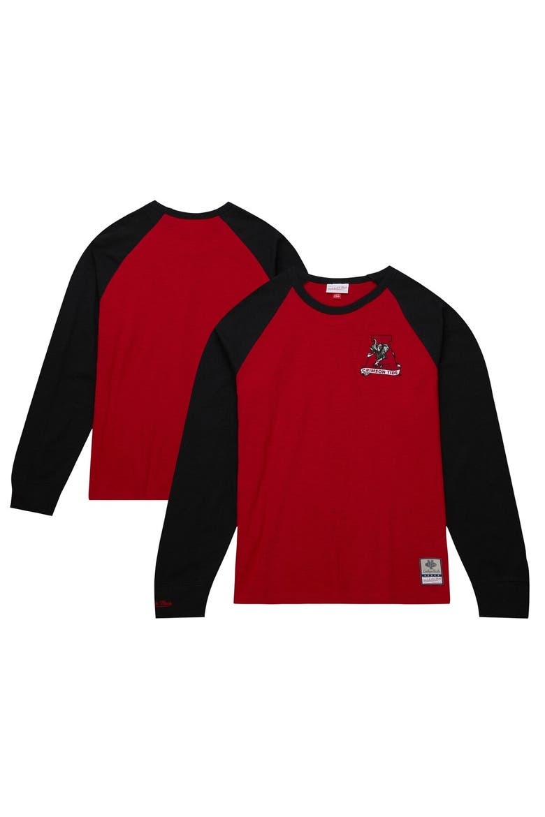 Men's Mitchell & Ness Crimson Alabama Crimson Tide Legendary Slub Raglan Long Sleeve T-Shirt, Main, color, Crimson