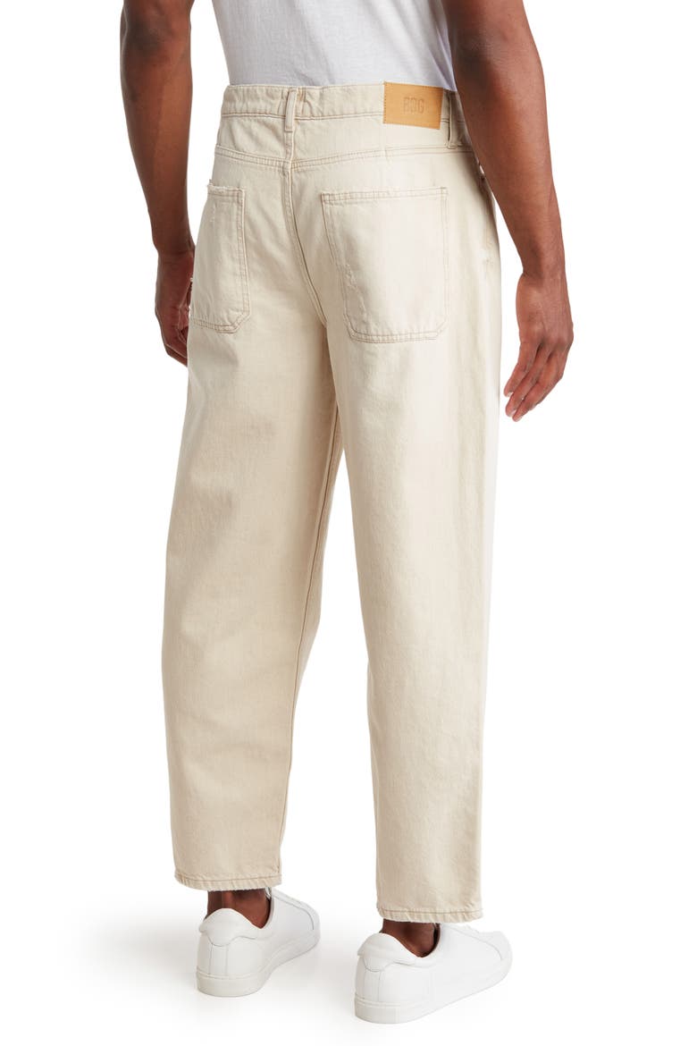 Bow Rigid Crop Cotton Jeans, Alternate, color, ECRU