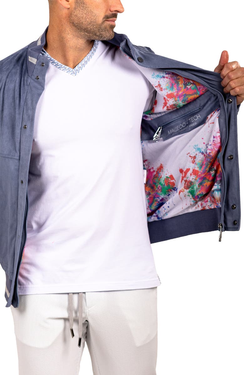 Maceoo Bomber Jacket, Alternate, color, Blue