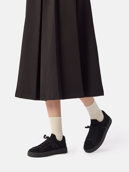 Gobi Mongolian Cashmere Mercerized Wool Cashmere Knitted Sneakers In Black