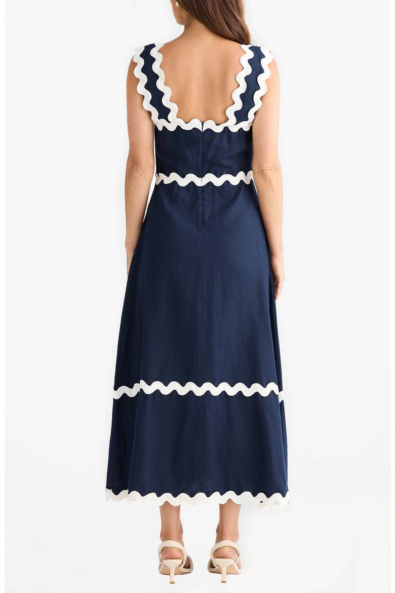 Marlo Rickrack Sundress, Alternate, color, NAVY