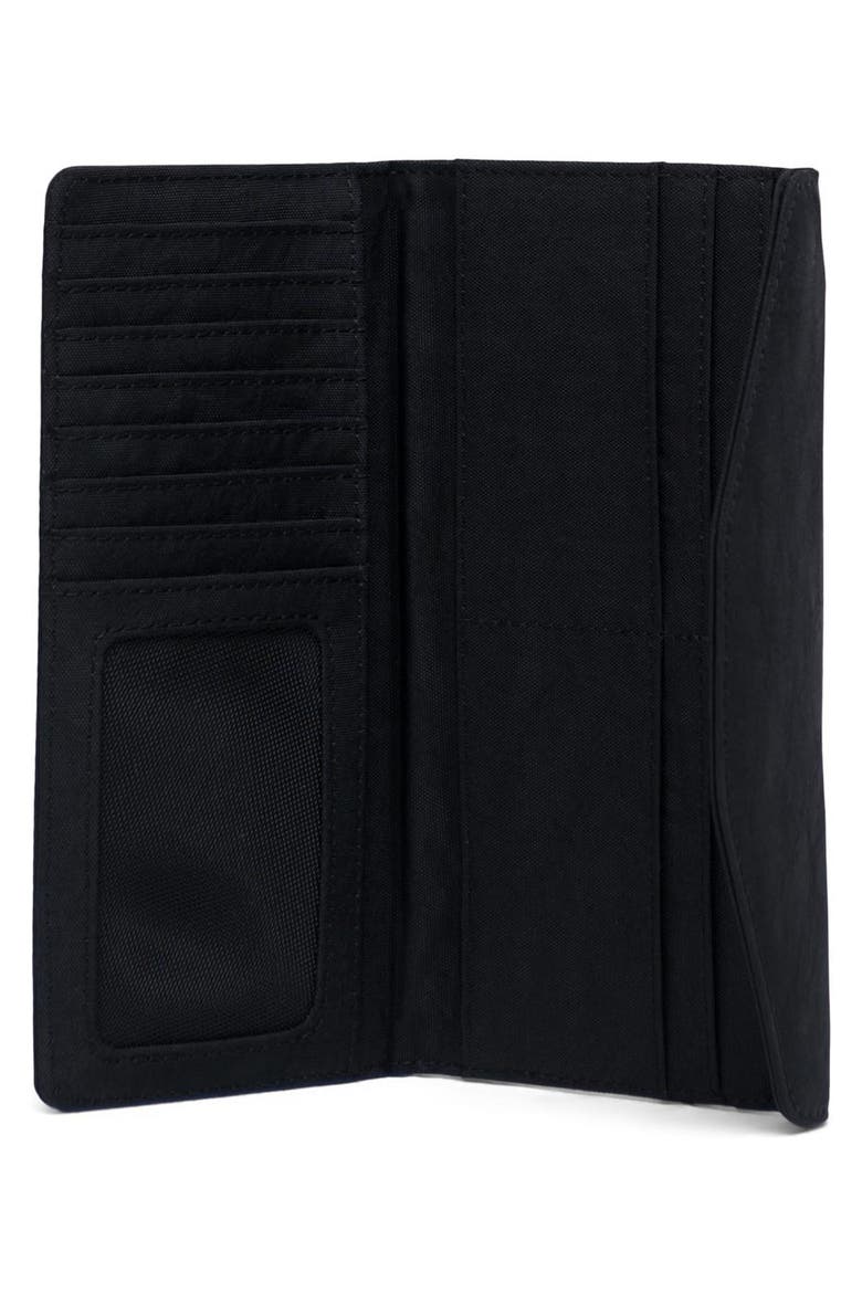 Herschel Supply Co Large Orion RFID Canvas & Leather Wallet, Alternate, color, BLACK