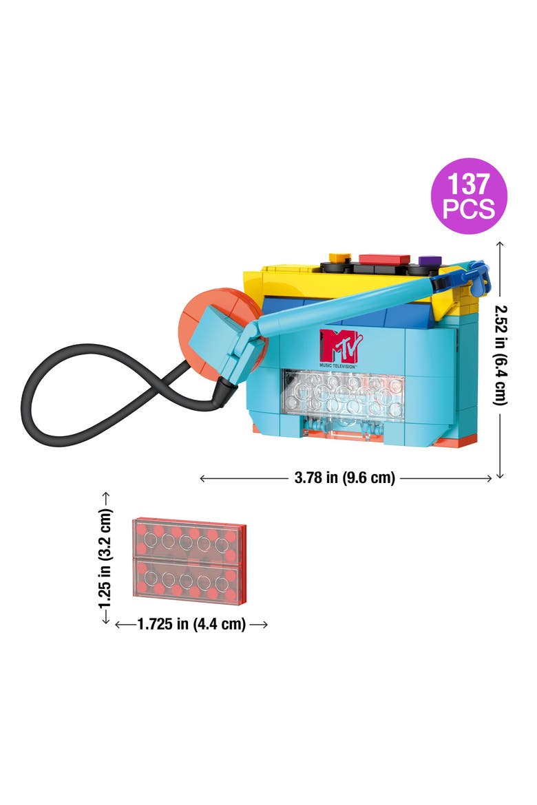 MTV Cassette Player Building Set, Alternate, color, Black