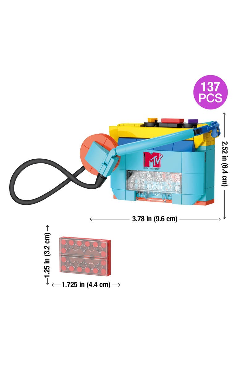 Brickcraft MTV Cassette Player Building Set, Alternate, color, Black