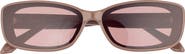 QUAY Vibe Check 62mm Small Square Sunglasses