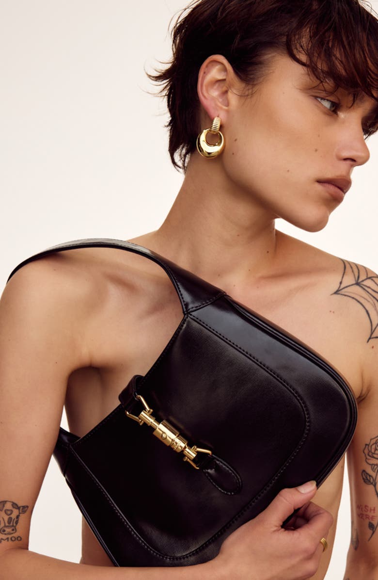 Luv AJ Remy Doorknocker Hoop Earrings, Alternate, color, Gold