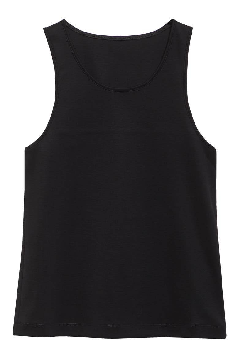 Isha Cotton Tank, Alternate, color, BLACK