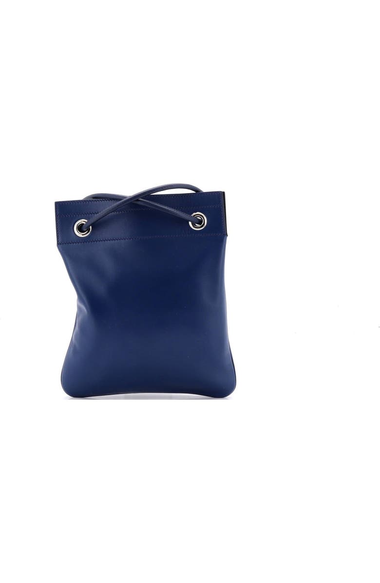 Pre-Owned Hermes Aline Bag Milo Lambskin and Swift Mini, Alternate, color, Bleu Saphir