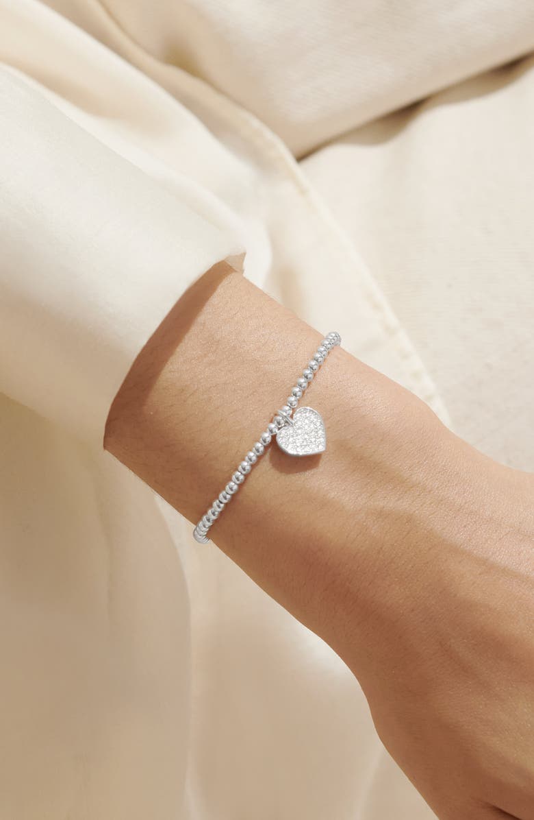 A Littles & Co Confetti A Little 'Happy Birthday' Bracelet In Silver Plating, Alternate, color, Metallic Silver