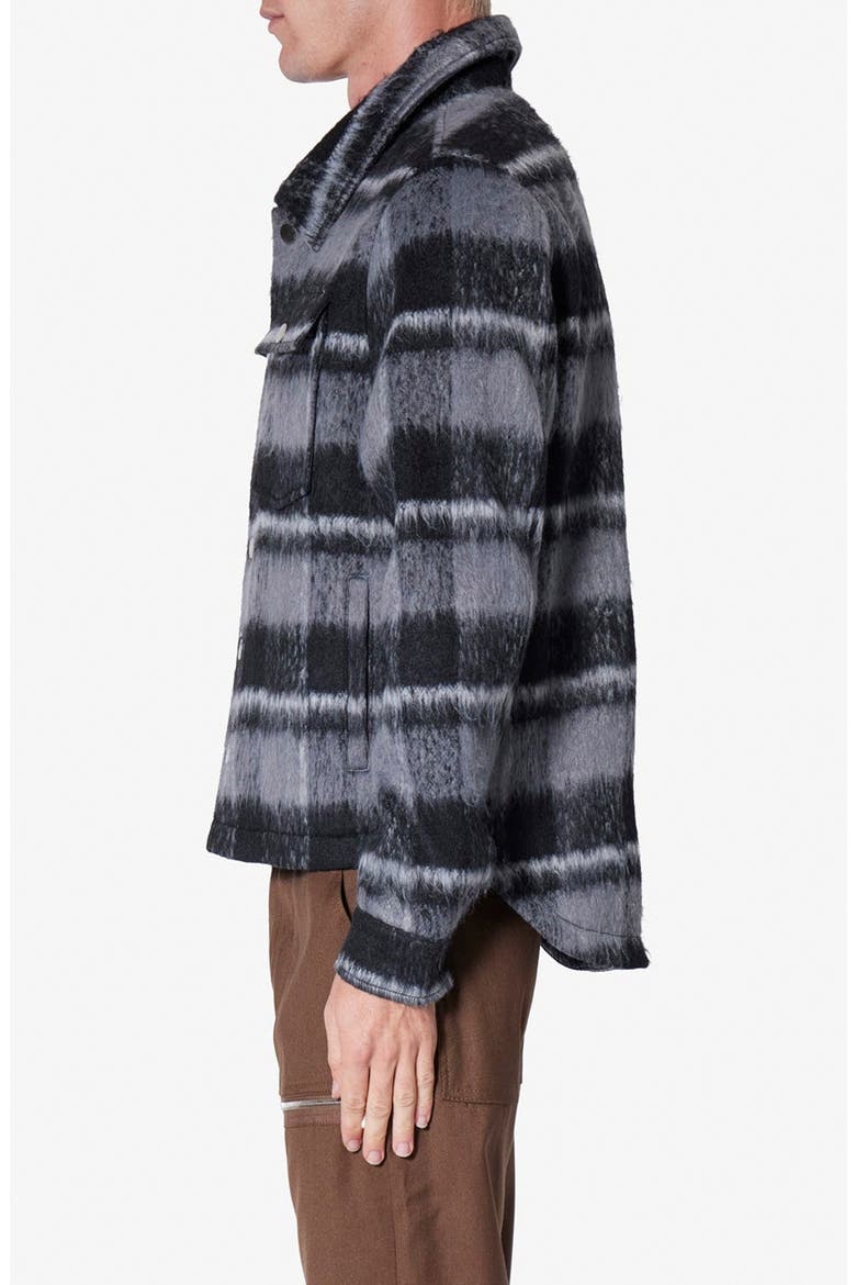Textured Stripe Shirt Jacket, Alternate, color, BLACK/ GREY