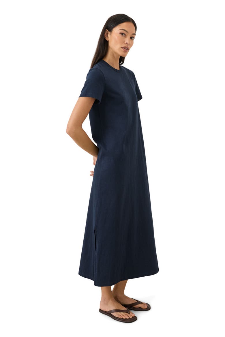 Organic Cotton Soft-Slub Essential Easy Tee Maxi Dress, Alternate, color, Navy