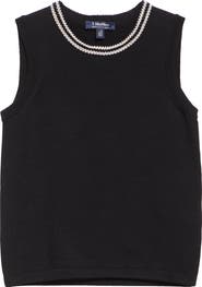 Max Mara Udine Embroidered Cotton Sweater Tank