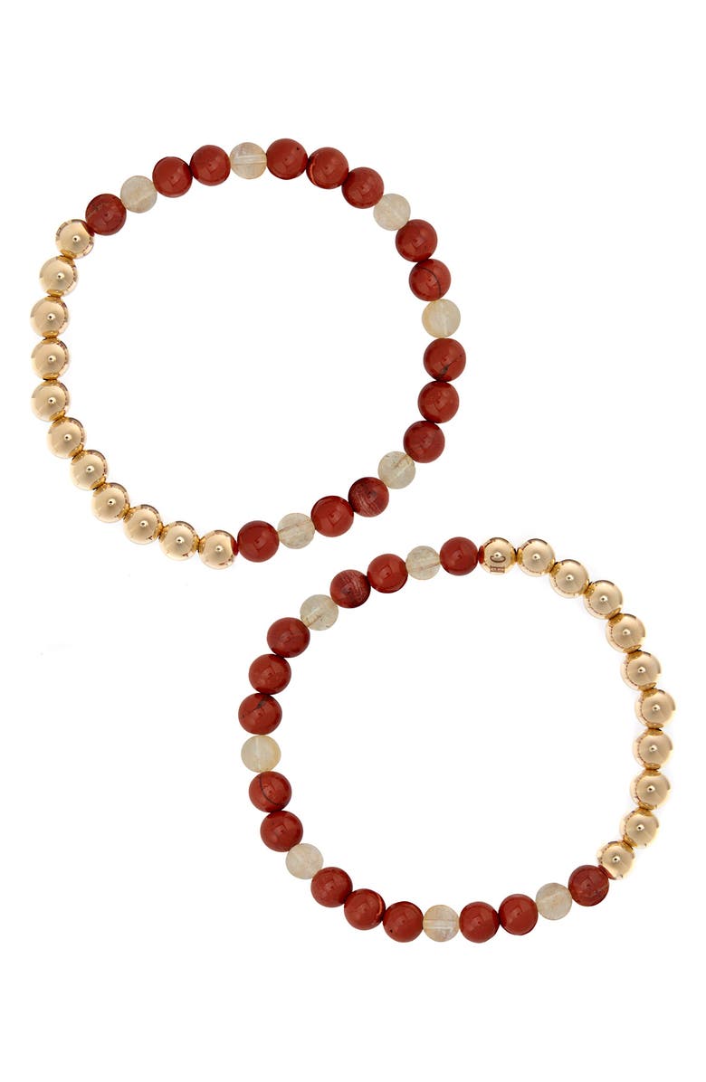 The Healer’s Collection N79 Fertility/Hormonal Balance Set of 2 Healer's Bracelets, Main, color, Yellow Gold