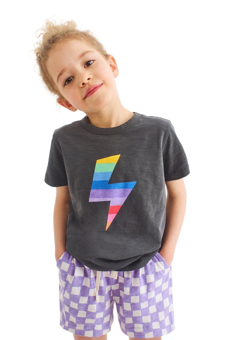 Kids Park Short In Check, Alternate, color, Iris White Checks