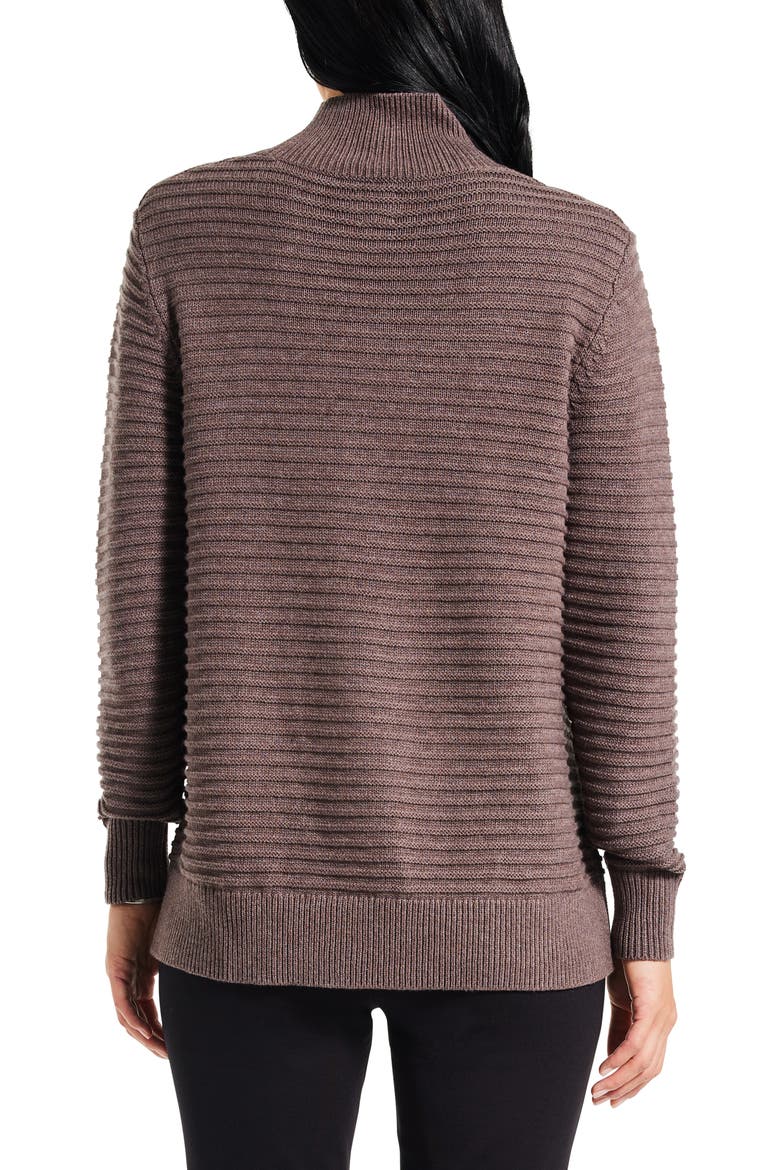 Ottoman Mock Neck Sweater, Alternate, color, IRON