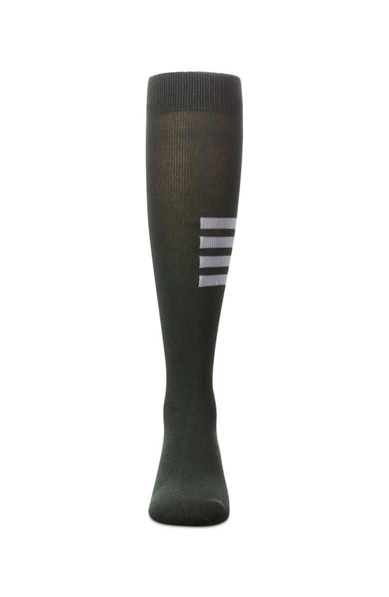 MeMoi Triple Half Stripe Knee High Socks, Alternate, color, Hunter Green