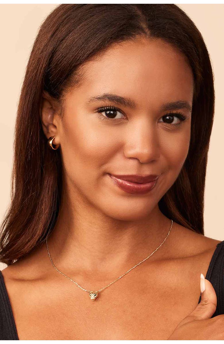 Oradina 14K Yellow Gold The One Hoops, Alternate, color, Yellow Gold