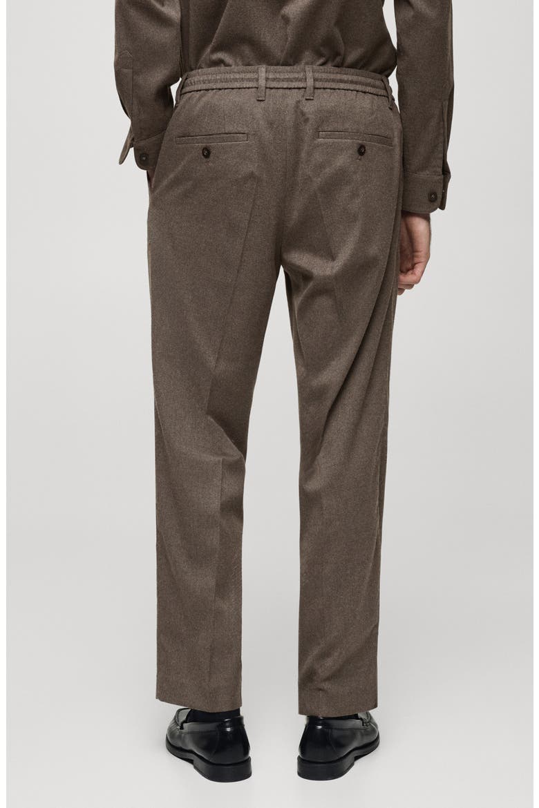 Pleated Regular Fit Flannel Pants, Alternate, color, MINK GREY