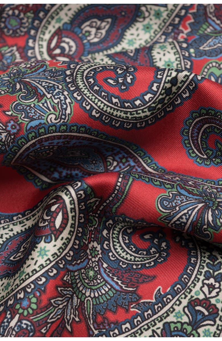 Elizabetta Venezia - Wool Backed Silk Scarf for Men, Alternate, color, Red